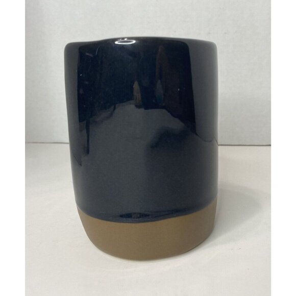 World Market Gold-Handled Black Ceramic Mug With Matte Brown Base - Picture 4 of 7